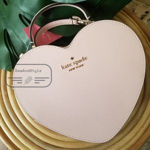 Tik Tok viral!!! Kate Spade NWT Heart Love Shack Crossbody Chalk Light Pink